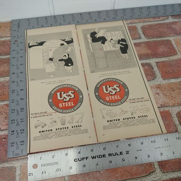 1950 Eskimo Igloo USS Steel Rich People Lot of 2 Original Vtg PRINT ADs Ephemera - Picture 5 of 10